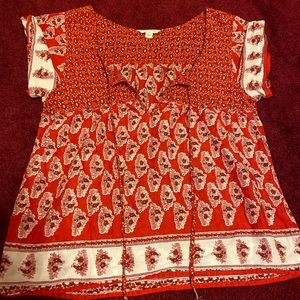 XS AE Boho Floral Blouse-Runs Big